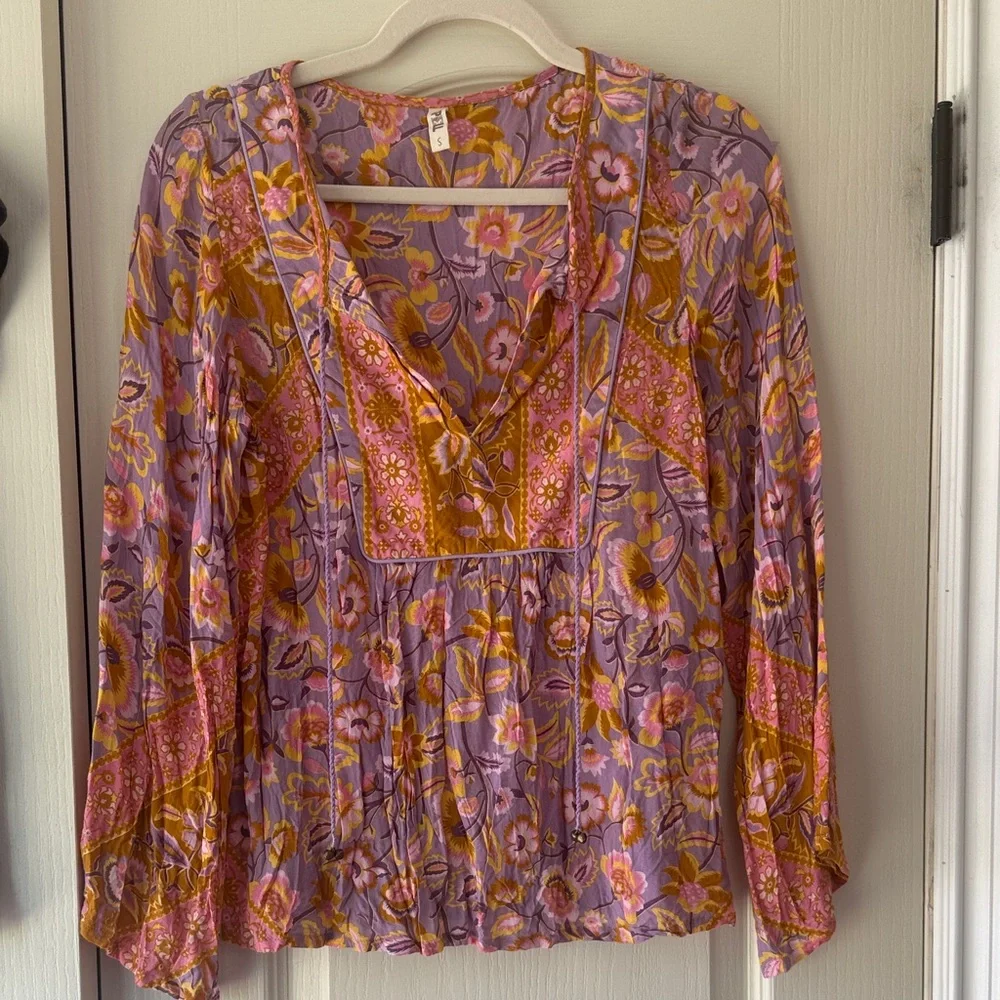 Spell Purple and Pink Floral Blouse - Picture 2 of 2